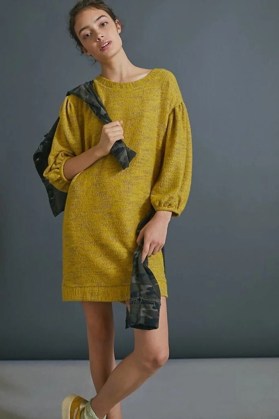 Saturday/Sunday Lyla Cozy Tunic Dress in Goldenrod yellow